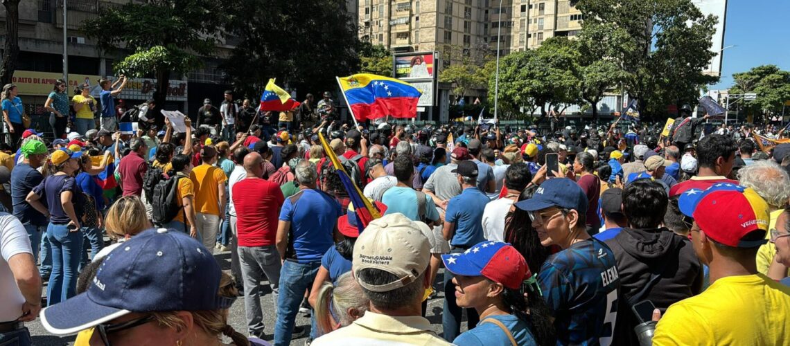 Manifestación en Caracas. Fuente: María Corina Machado