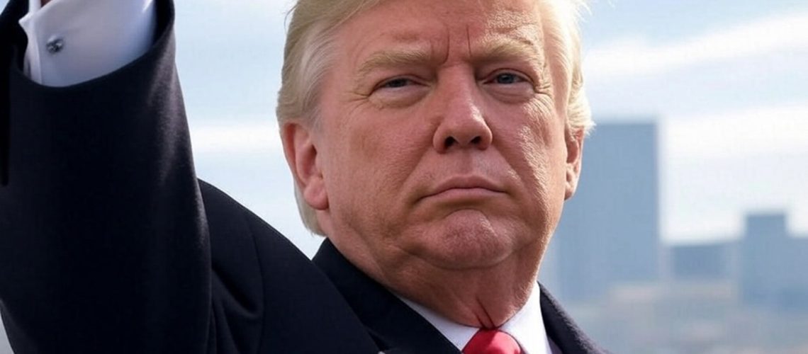 Donald Trump saludo fascista